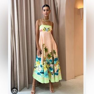 ALEMAIS Mermaid Point Sun Dress US 2 / AU UK 6 Farm Rio Staud Resort Beach